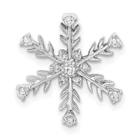 Load image into Gallery viewer, 14k White Gold 1/6ct. Diamond Snowflake Chain Slide
