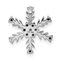 Load image into Gallery viewer, 14k White Gold .01ct. Diamond Snowflake Chain Slide
