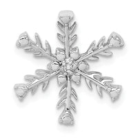 Load image into Gallery viewer, 14k White Gold .01ct. Diamond Snowflake Chain Slide
