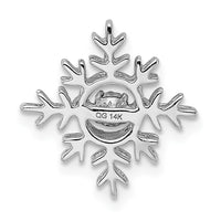 Load image into Gallery viewer, 14k White Gold Vibrant Moving Diamond Snowflake Chain Slide
