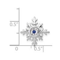 Load image into Gallery viewer, 14k White Gold Vibrant Moving Sapphire Snowflake Chain Slide
