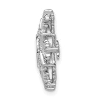 Load image into Gallery viewer, 14k White Gold 1/6ct. Vibrant Moving Diamond Snowflake Chain Slide
