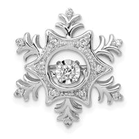 Load image into Gallery viewer, 14k White Gold 1/6ct. Vibrant Moving Diamond Snowflake Chain Slide
