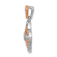 Load image into Gallery viewer, 14k White Gold w/Rose Rhodium Diamond Vintage Pendant
