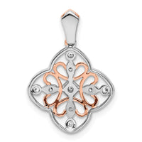 Load image into Gallery viewer, 14k White Gold w/Rose Rhodium Diamond Vintage Pendant
