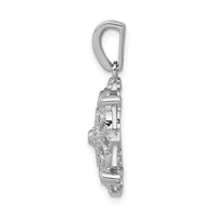 Load image into Gallery viewer, 14k White Gold Fancy 1/15ct. Diamond Vintage Pendant
