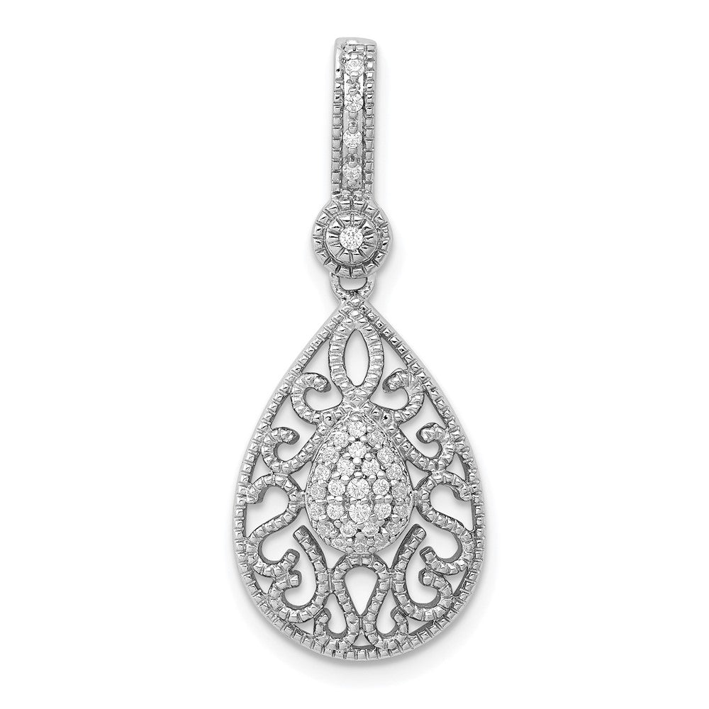 14k White Gold 1/6ct. Diamond Pendant