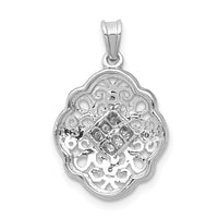 Load image into Gallery viewer, 14k White Gold 1/8ct. Diamond Vintage Pendant
