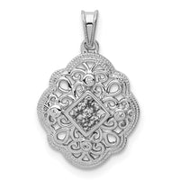 Load image into Gallery viewer, 14k White Gold 1/8ct. Diamond Vintage Pendant

