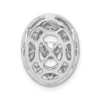 Load image into Gallery viewer, 14k White Gold Vibrant Diamond Oval Slide Pendant
