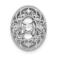 Load image into Gallery viewer, 14k White Gold Vibrant Diamond Oval Slide Pendant
