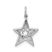 Load image into Gallery viewer, 14k White Gold 1/20ct. Diamond Star Charm
