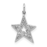 Load image into Gallery viewer, 14k White Gold 1/20ct. Diamond Star Charm
