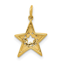 Load image into Gallery viewer, 14k Diamond Star Charm
