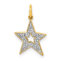 Load image into Gallery viewer, 14k Diamond Star Charm
