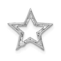 Load image into Gallery viewer, 14k White Gold Small Diamond Star Chain Slide Pendant
