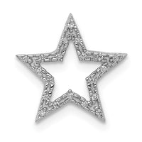 Load image into Gallery viewer, 14k White Gold Small Diamond Star Chain Slide Pendant
