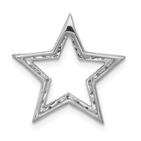 Load image into Gallery viewer, 14k White Gold Diamond Star Chain Slide
