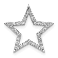 Load image into Gallery viewer, 14k White Gold Diamond Star Chain Slide
