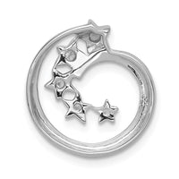 Load image into Gallery viewer, 14k White Gold Diamond Stars Chain Slide
