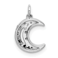 Load image into Gallery viewer, 14k White Gold Diamond Moon Charm
