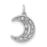 Load image into Gallery viewer, 14k White Gold Diamond Moon Charm
