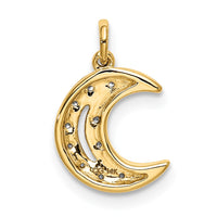 Load image into Gallery viewer, 14k Diamond Moon Charm

