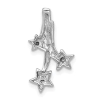 Load image into Gallery viewer, 14k White Gold Diamond Shooting Stars Chain Slide
