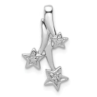 Load image into Gallery viewer, 14k White Gold Diamond Shooting Stars Chain Slide
