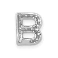 Load image into Gallery viewer, 14K  White Gold Diamond Letter B Initial Charm
