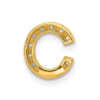 Load image into Gallery viewer, 14K  Diamond Letter C Initial Charm
