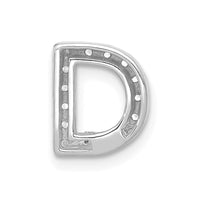 Load image into Gallery viewer, 14K  White Gold Diamond Letter D Initial Charm
