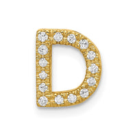 Load image into Gallery viewer, 14K  Diamond Letter D Initial Charm
