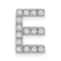 Load image into Gallery viewer, 14K  White Gold Diamond Letter E Initial Charm
