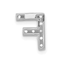 Load image into Gallery viewer, 14K  White Gold Diamond Letter F Initial Charm
