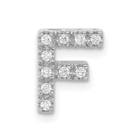 Load image into Gallery viewer, 14K  White Gold Diamond Letter F Initial Charm
