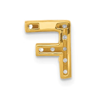 Load image into Gallery viewer, 14K  Diamond Letter F Initial Charm
