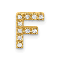 Load image into Gallery viewer, 14K  Diamond Letter F Initial Charm
