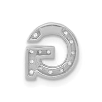 Load image into Gallery viewer, 14K  White Gold Diamond Letter G Initial Charm
