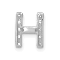 Load image into Gallery viewer, 14K  White Gold Diamond Letter H Initial Charm
