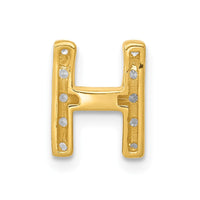 Load image into Gallery viewer, 14K  Diamond Letter H Initial Charm
