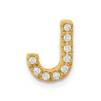 Load image into Gallery viewer, 14K  Diamond Letter J Initial Charm
