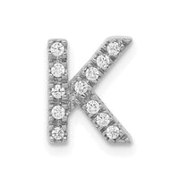 Load image into Gallery viewer, 14K  White Gold Diamond Letter K  Initial Charm
