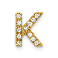 Load image into Gallery viewer, 14K  Diamond Letter K  Initial Charm
