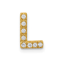 Load image into Gallery viewer, 14K  Diamond Letter L Initial Charm
