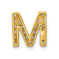 Load image into Gallery viewer, 14K  Diamond Letter M Initial Charm
