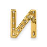 Load image into Gallery viewer, 14K  Diamond Letter N Initial Charm
