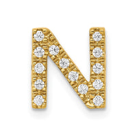 Load image into Gallery viewer, 14K  Diamond Letter N Initial Charm
