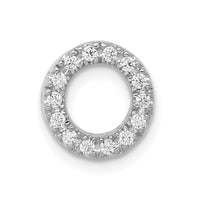 Load image into Gallery viewer, 14K  White Gold Diamond Letter O Initial Charm
