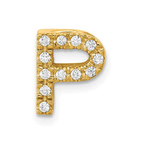 Load image into Gallery viewer, 14K  Diamond Letter P Initial Charm

